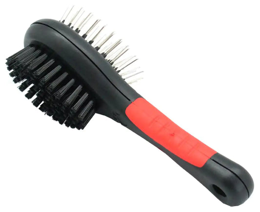 Paws & Claws 17.5Cm Double Sided Grooming Pet Brush Dog/Cat Cleaning Comb Black