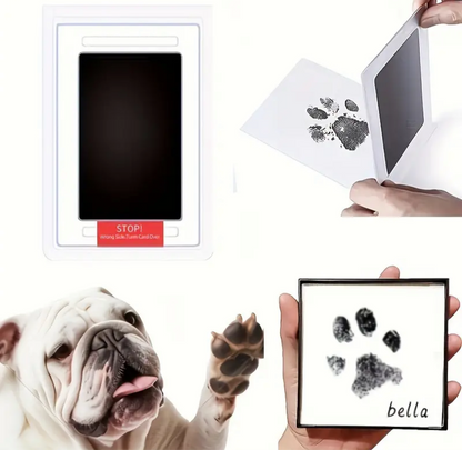 Capture your pet's paw prints safely with our non-toxic, ink-free footprint pad! Perfect for keepsakes! 🐾✨