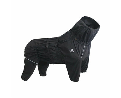 Winter Warm Dog Outdoor Raincoat - Black